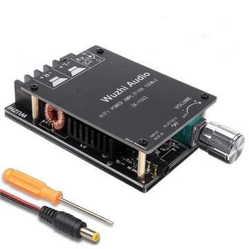 5Pcs 1002 HIFI 2x100W TPA3116 AUX+ bluetooth 5.0 HIFI High Power Digital Amplifier Stereo Board AMP