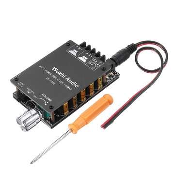 5Pcs 1002 HIFI 2x100W TPA3116 AUX+ bluetooth 5.0 HIFI High Power Digital Amplifier Stereo Board AMP