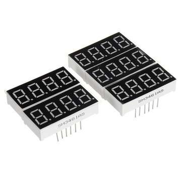 5Pcs 3461AS 0.36 inch LED Digital Tube Four-digit Common Cathode Bright Red Light