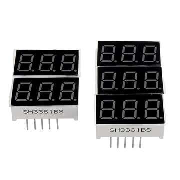 5Pcs 3361BS 0.36 inch LED Digital Tube Three-digit Common Anode Bright Red Light