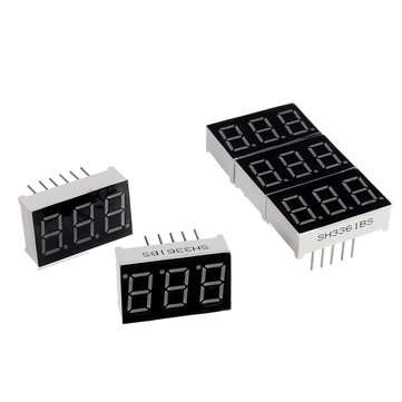 5Pcs 3361BS 0.36 inch LED Digital Tube Three-digit Common Anode Bright Red Light