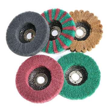 5Pcs 4 Inch Nylon Fiber Disc Grinding Wheel Set 120-600 Grit Assorted Sanding Grinding Buffing Wheel
