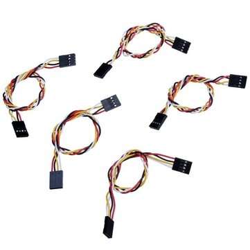 5pcs 4 Pin 20cm 2.54mm Jumper Cable DuPont Wire For  Female To Female