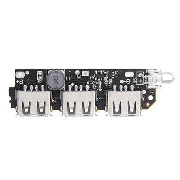 5pcs 5V 2.1A 3 USB Mobile Power Circuit Board  Boost Module For DIY Power Bank Lithium Battery