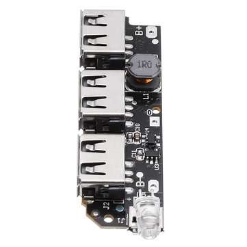 5pcs 5V 2.1A 3 USB Mobile Power Circuit Board  Boost Module For DIY Power Bank Lithium Battery