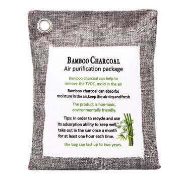 5Pcs Bamboo Charcoal Bag 200g Per Car Air Purifier Deodorizer Natural Freshener Odor Eliminator