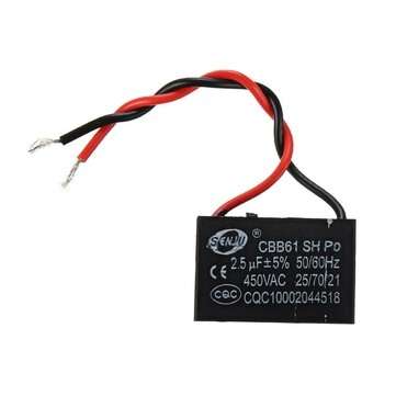 5PCS CBB61 2.5UF Starting Capacitance 450V AC Fan Capacitor CBB Motor Run Capacitor