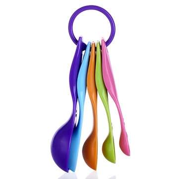 5Pcs Colorful Measuring Spoons Set Kitchen Tool Utensils Cream Cooking Baking Tool