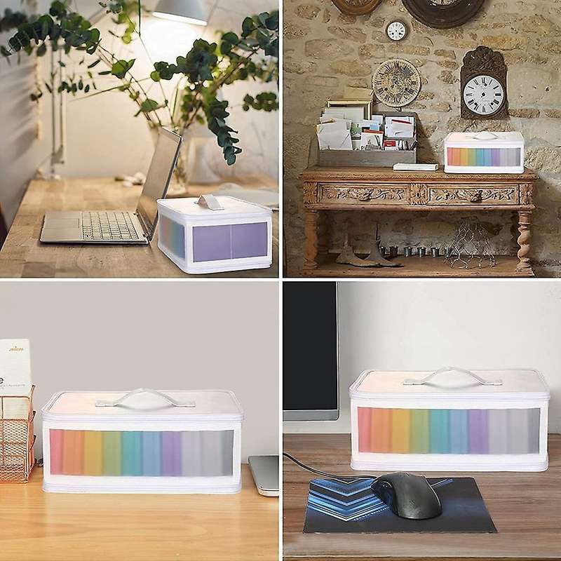 4x6 Inch Photo Storage Boxes Photo Case with Handle, 10 Inner Plastic Photo Keeper, Scrapbook Organi