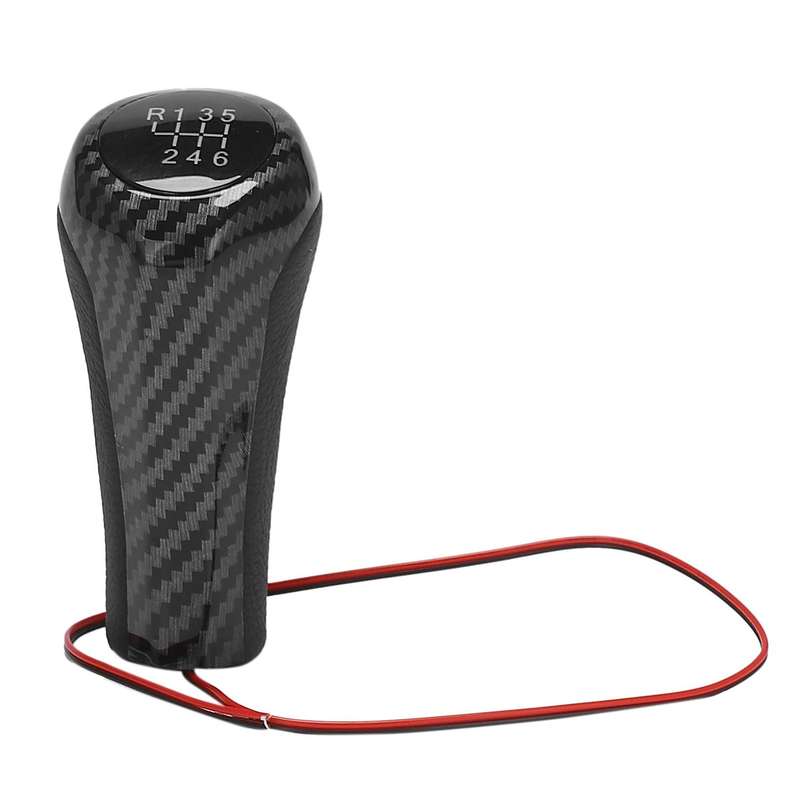 5 6 Speed Shift Knob Car Shifter Knob Gear Shifter Lever Stick Head for E60 E8 E90 Carbon Pattern