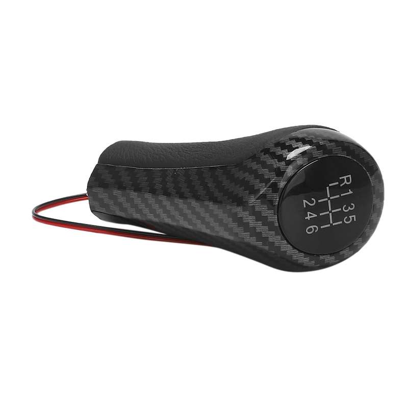 5 6 Speed Shift Knob Car Shifter Knob Gear Shifter Lever Stick Head for E60 E8 E90 Carbon Pattern