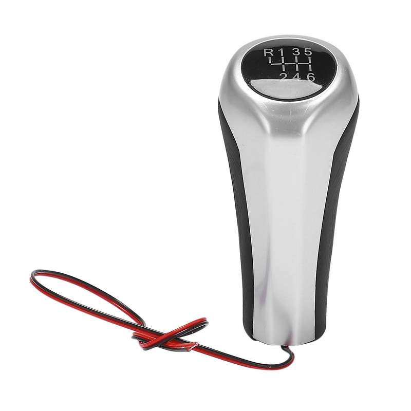 5 6 Speed Shift Knob Car Shifter Knob Gear Shifter Lever Stick Head for E60 E8 E90 Silver