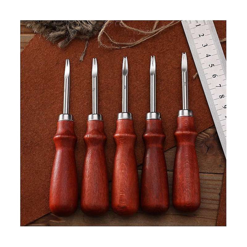 5 Beech Handle Leather Edger Hand Diy Leather Carving Tools Chamfering Shovel Edge Thinning