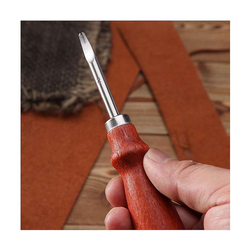 5 Beech Handle Leather Edger Hand Diy Leather Carving Tools Chamfering Shovel Edge Thinning