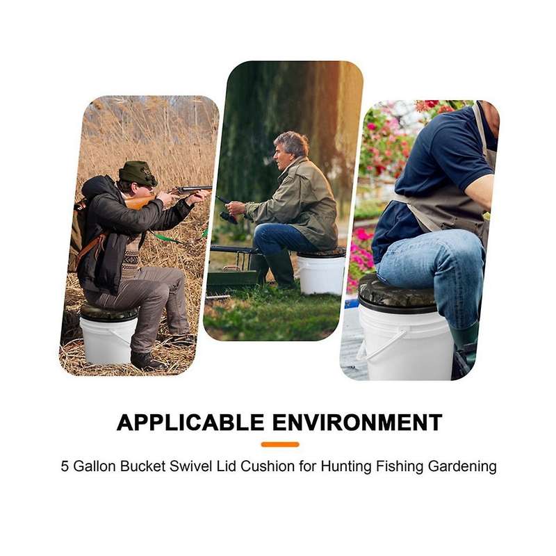 5 Gallon Bucket Seatcushion, Swivel Bucket Pad,bucketseat Cover Used for Hunting Gardening Camping