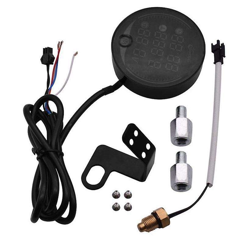 5 In 1 Motorcycle Water Temperature Meter Usb Rechargable Time Voltmeter Led Night Vision Meter with