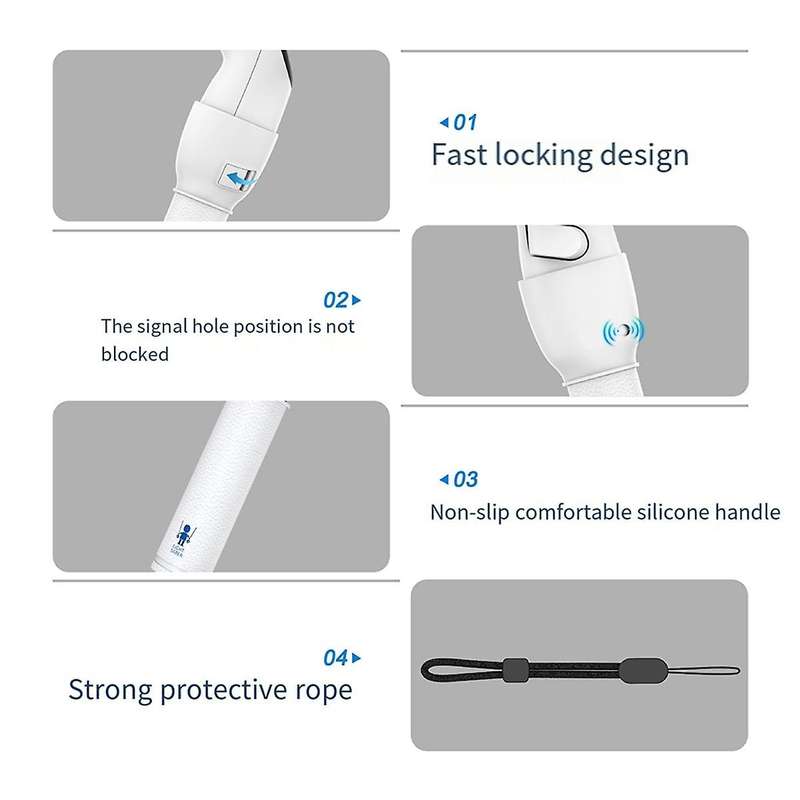 5 in 1 VR Controller Adapter for 3 Handle Grips Extensions Long Arms for Quest 3 VR Golf Accessorie