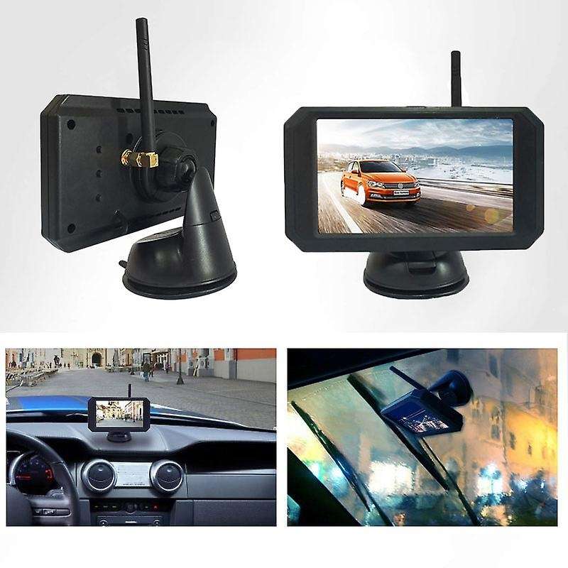 5 Inch Car Wireless Monitor Display LCD Screen with Waterproof Night Vision Rearview Reverse Backup