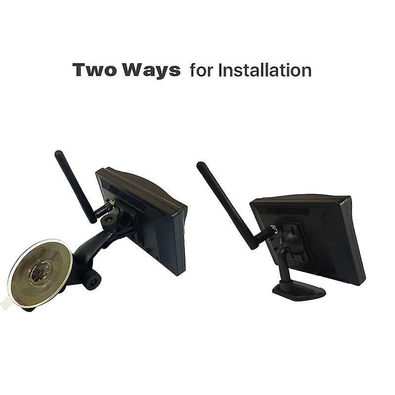 5 Inch Car Wireless Monitor Display LCD HD Screen with Waterproof Night Vision Rearview Reverse Back