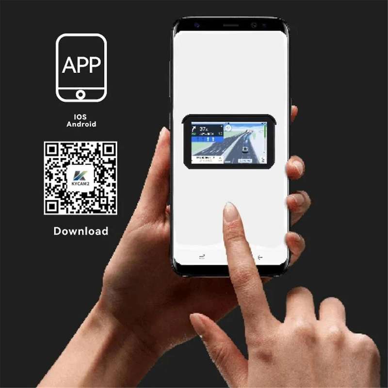 5 Inch Motorcycle Carplay Waterproof 1080P WiFi Wireless Android-Auto DVR Monitor Dash Cam GPS Navi