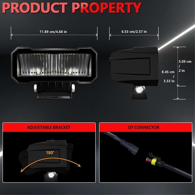 5 Inch LED Pods Light Headlights LED Driving Spot Light Fog Light for Off-Road ATV UTV Truck Boat 80