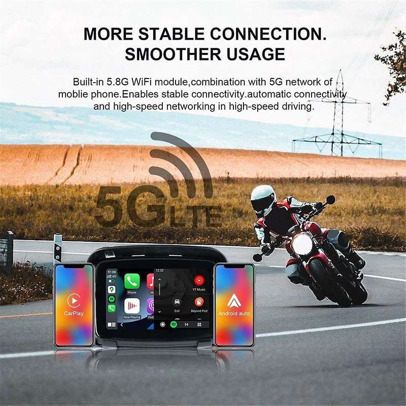 5 Inch Motorcycle Gps Navigation Portable Motor Navigator Gps Navigation Motorcycle Carplay Android