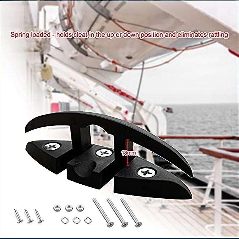 5 Inch Flip-Up Dock Cleat Boat Folding Cleat for Boat Kayak Hardware Line Rope Cleat Accessories