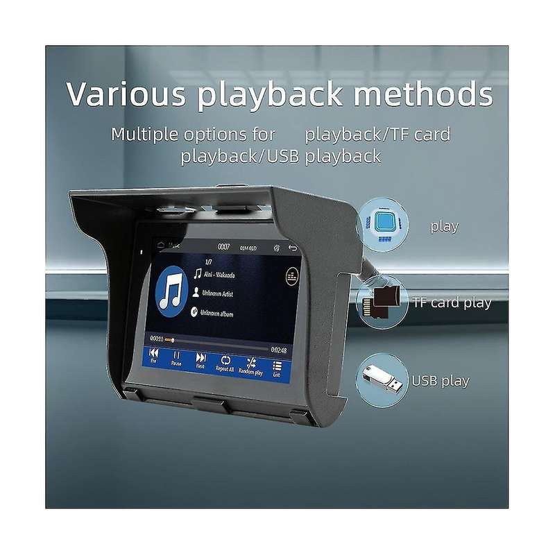 5 Inch Portable Motorcycle Lcd Display for Wireless Carplay Android Auto Ip65 Waterproof Motorcycle