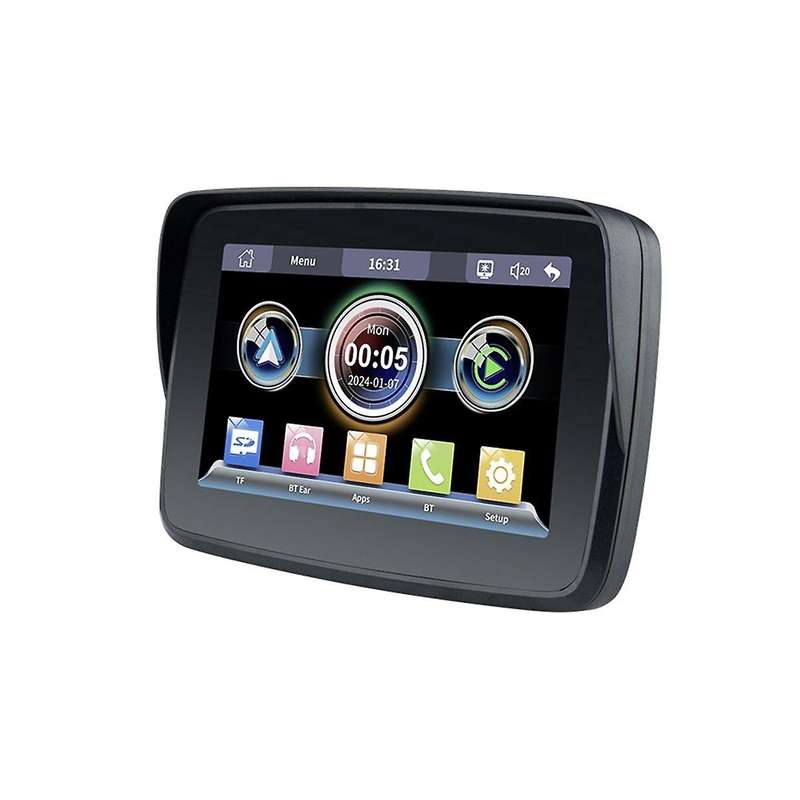 5 Inch Motorcycle Wireless Carplay Android Auto Portable Navigation GPS Screen Motorcycle Waterproo