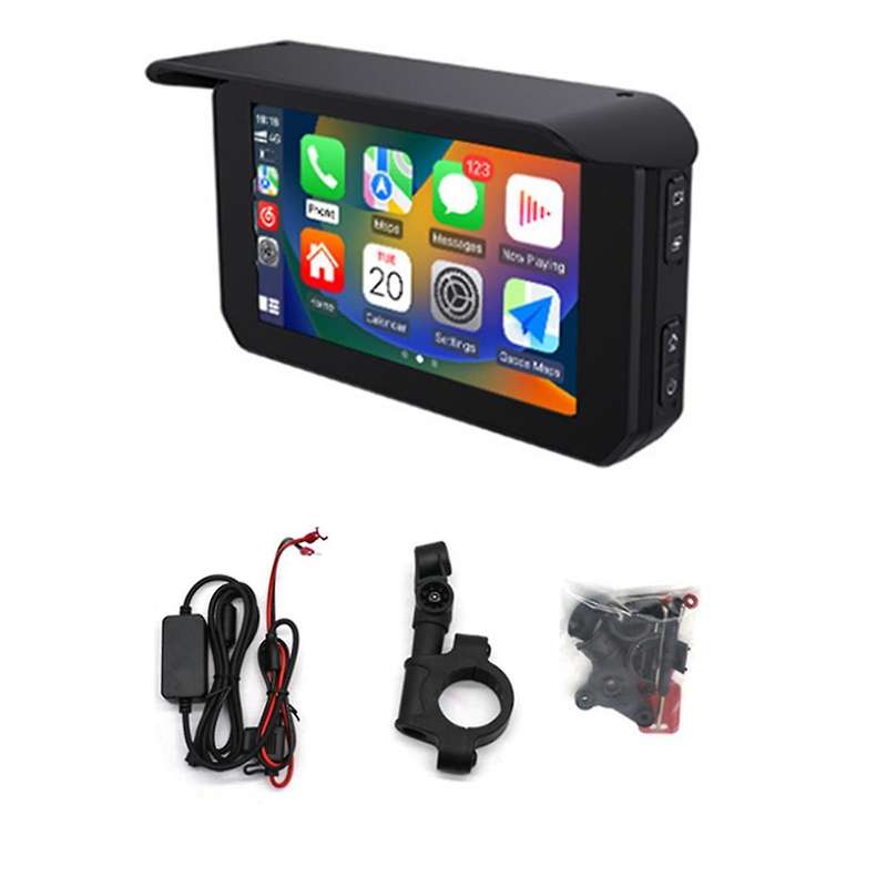 5 Inch Portable Motorcycle Waterproof Display Motorcycle Wireless for Carplay Android Auto Gps Navig