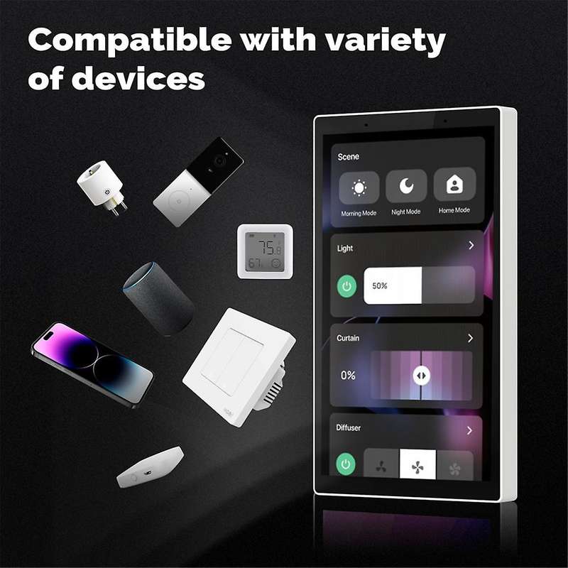 5 Inches Tuya Smart Touch Screen Control Panel Central Control for Intelligent Scenes Switch Bulid I