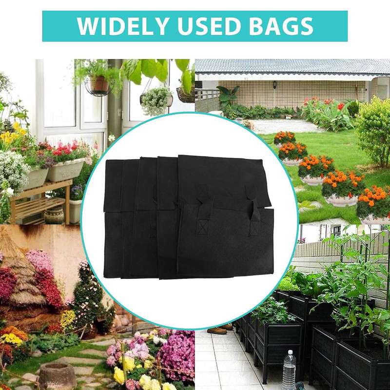 5 Pack Fabric Raised Garden Bed,Flower Grow Vegetable Planting Bag