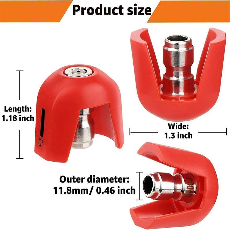 5 Pack Quick Connect Pressure Washer Nozzle Tips with Base-for Spx3000 Series & Universal Pressure