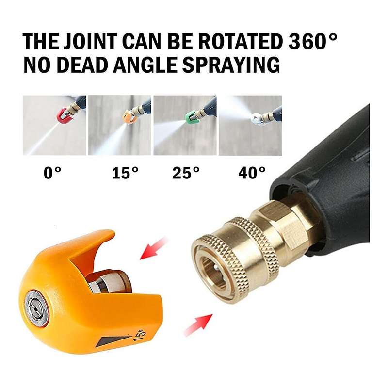 5 Pack Quick Connect Pressure Washer Nozzle Tips with Base-for Spx3000 Series & Universal Pressure