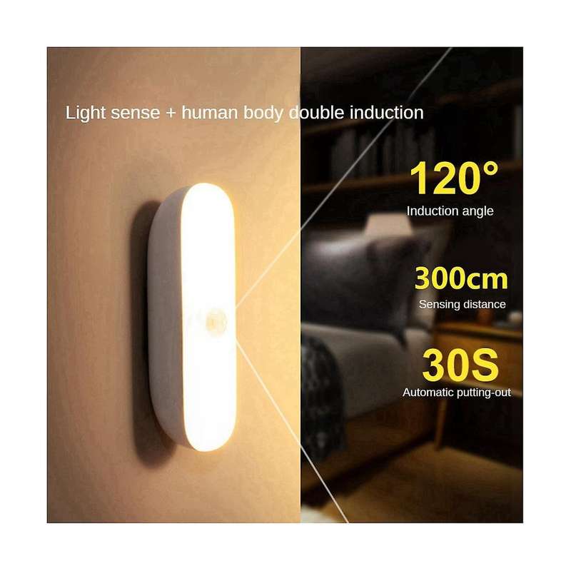 5 Pack Night Light,motion Sensor Cabinet Lamp,portable Cordless Magnetic Battery Powered Lighting F