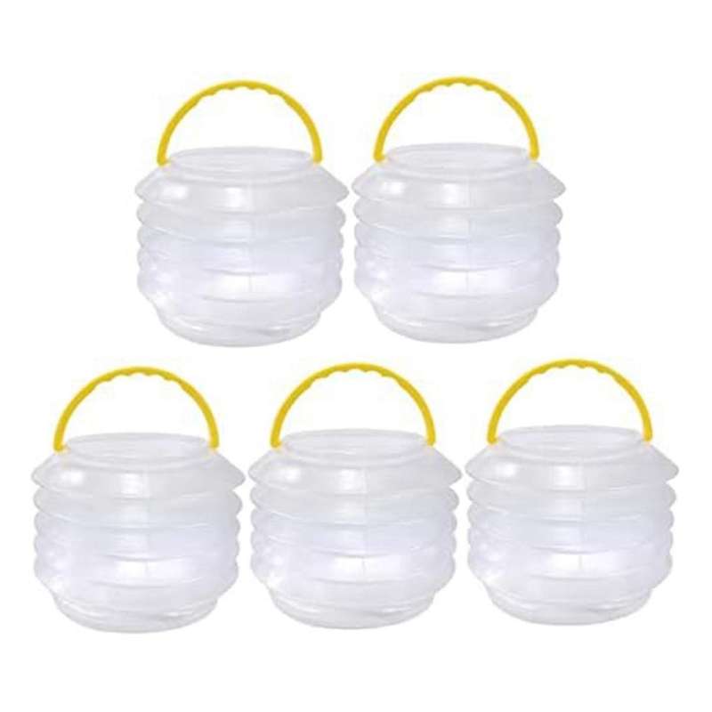 5 Pack Folding Pencil Holder Bath Tub Cleaner Beach Water Pail Collapsible Bucket Paint Brush Wash B