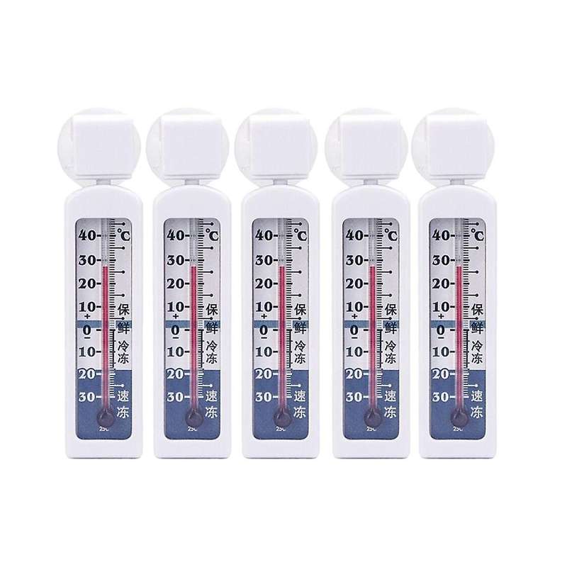 5 Pack Refrigerator Line Freezer Thermometer Fridge Refrigeration Temperature Gauge Monitor Home Use