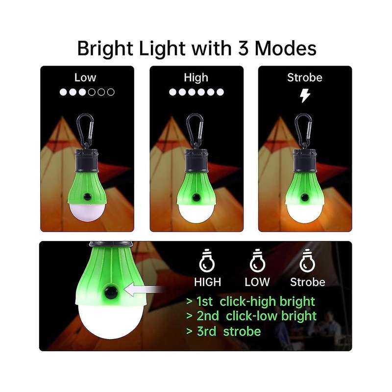5 Packs Camping Light Bulb Portable Led Camping Lantern Camp Tent Lights Lamp Camping Gear and Equi