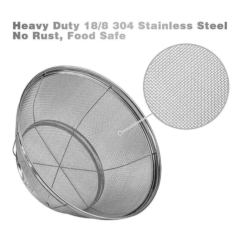 5 Pack Strainers for Kitchen, Stainless Steel Colander, Fine Mesh Strainer for Pasta, Rice and Fruit