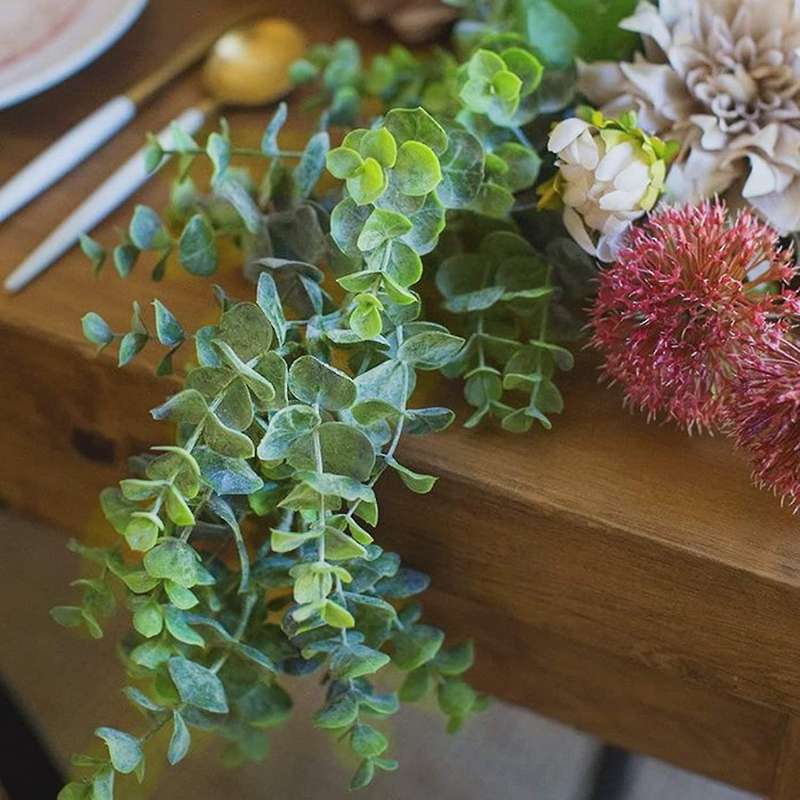 5 Packs 30Ft Artificial Eucalyptus Garlands Greenery Vines Faux Hanging Plants for Wedding Table Bac