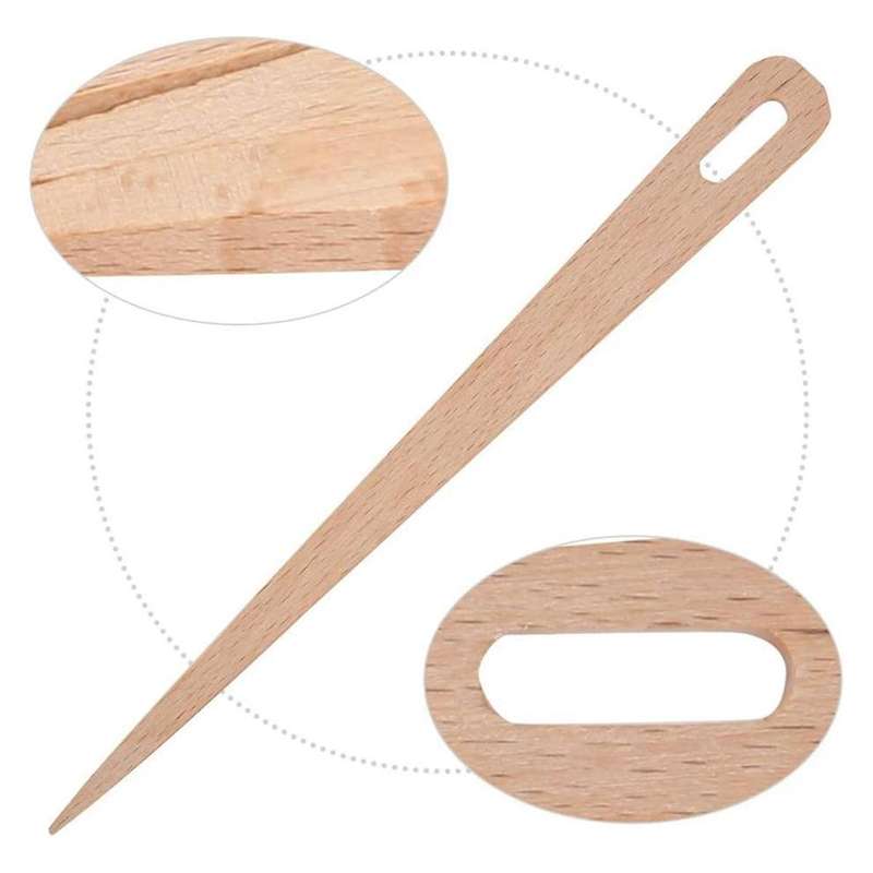 5 Pack Wooden Knitting Crochet Needles Wooden Hand Loom Sticks Tapestry Sewing Making DIY Knitting T