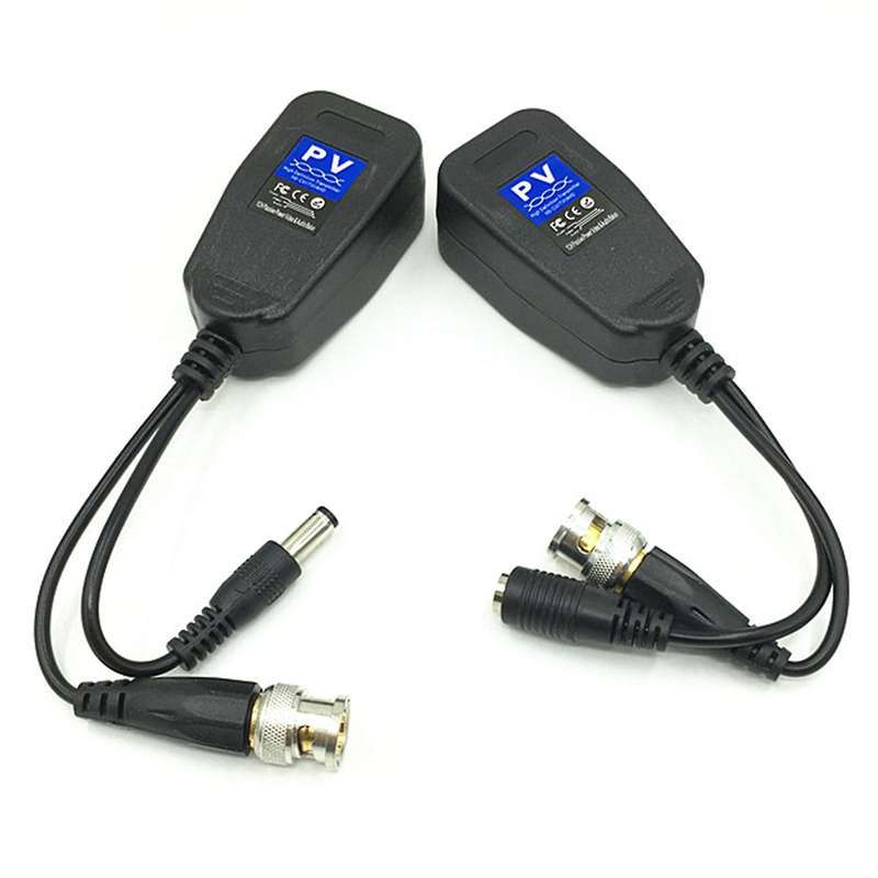 5 Pairs CCTV Coax BNC Video Power Balun Transceiver to CAT5E 6 RJ45 Connector Coaxial/Analog HD Twi
