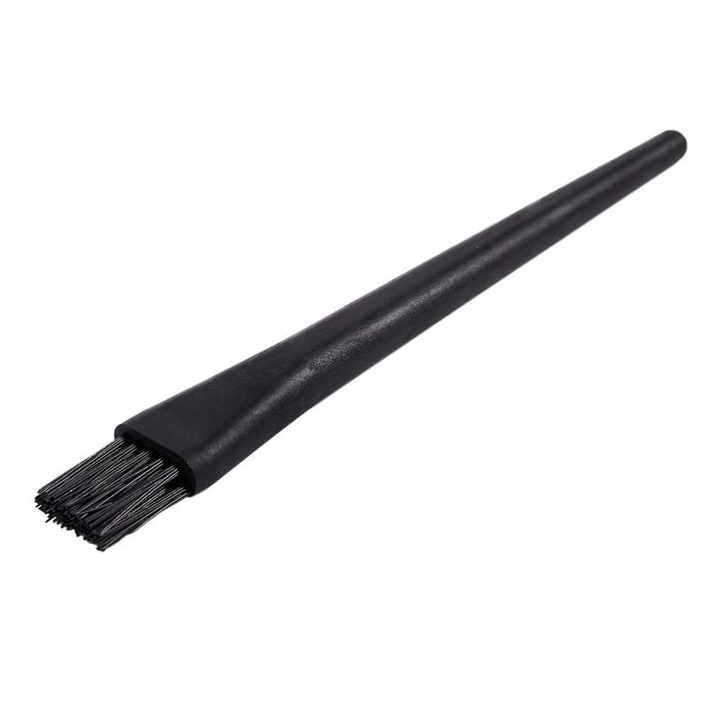 5 Pcs 1.5 X 0.5cm Black Plastic Round Handle Anti Static Esd Brush
