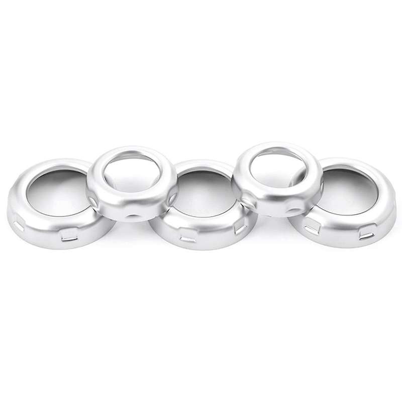 5 Pcs Chrome Volume & Air Conditioning Knobs Trim for 4 LR4 Sport