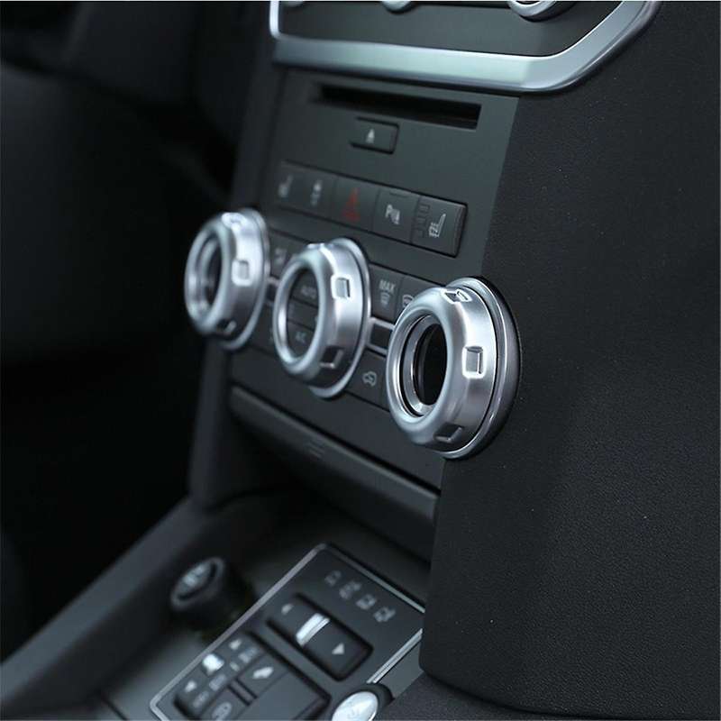 5 Pcs Chrome Volume & Air Conditioning Knobs Trim for 4 LR4 Sport