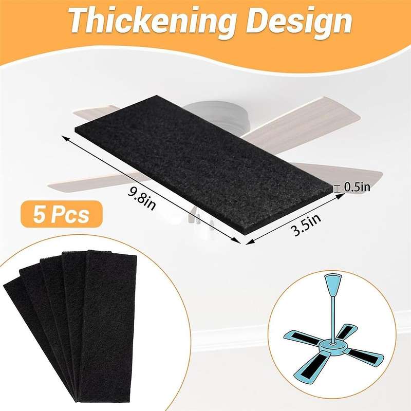5 Pcs Ceiling Fan Filter - Coconut Shell Carbon Air Filters, Filters for Fan Blades, Easy Install, K