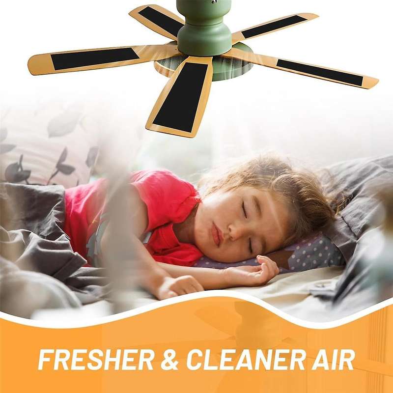 5 Pcs Ceiling Fan Filter - Coconut Shell Carbon Air Filters, Filters for Fan Blades, Easy Install, K