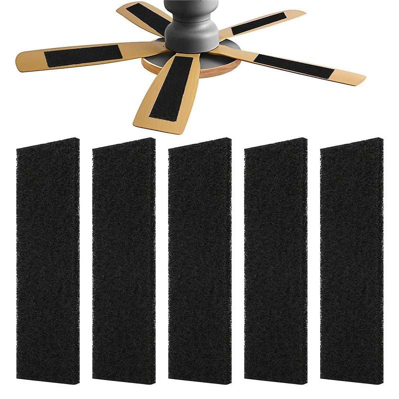 5 Pcs Ceiling Fan Filter - Coconut Shell Carbon Air Filters, Filters for Fan Blades, Easy Install, K