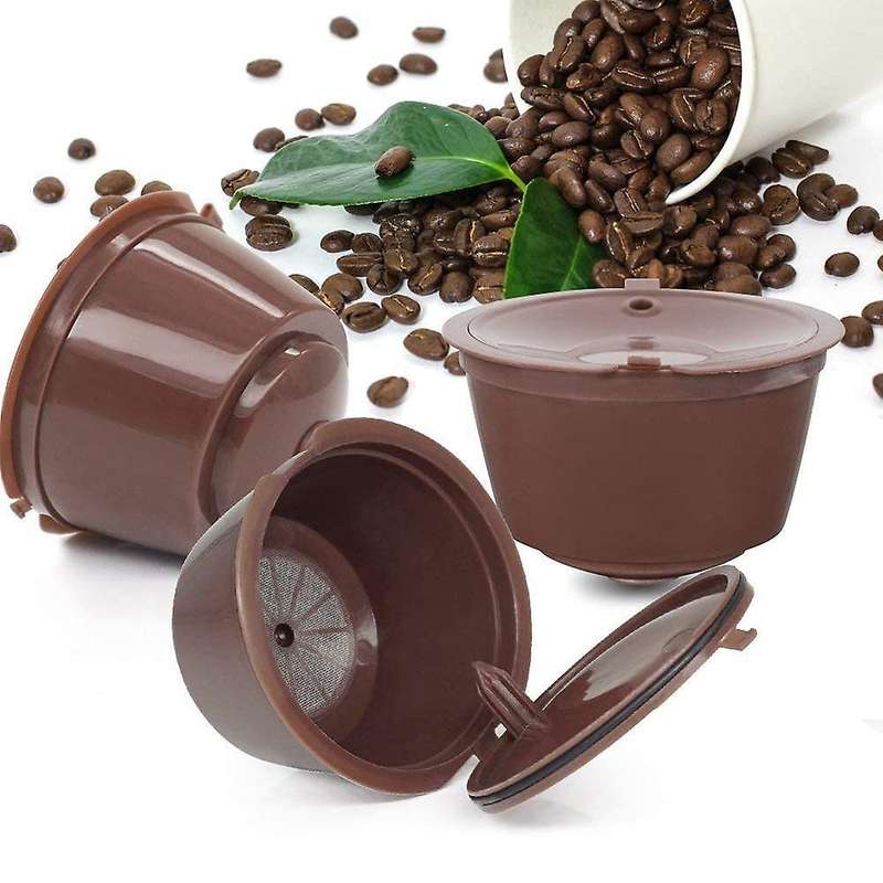 5 Pcs Coffee Capsules Refillable Coffee Capsules Pods with Spoon Reusable Universal Coffee Filter fo