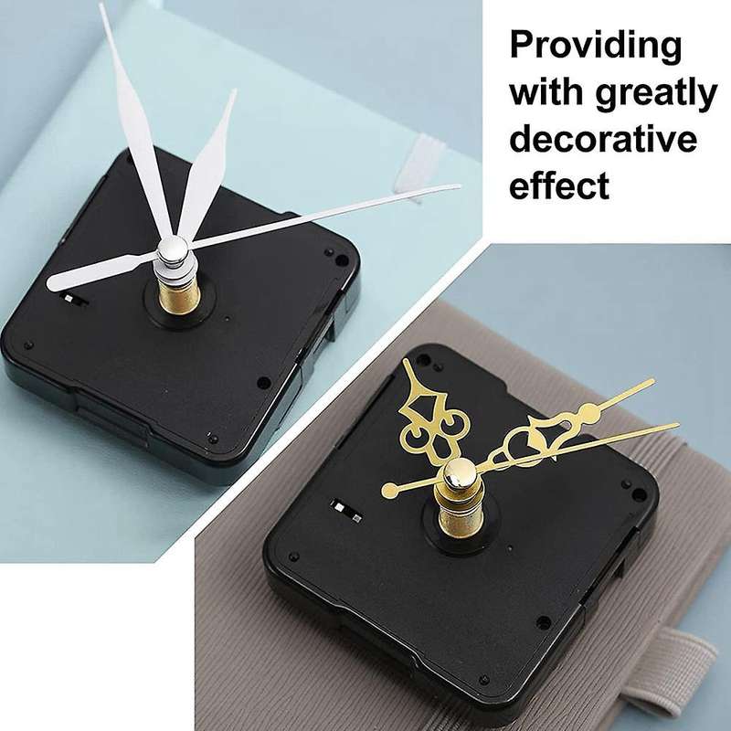 5 Pcs Clock Movement Mechanism Parts Silence Quartz DIY Wall Clock with 7 Different Pairs Clock Hand